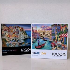 Buffalo Puzzles, set of 2 Italian Scenes, 1000 Pieces